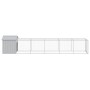 Chicken coop with corral light gray galvanized steel 117x609x123cm by vidaXL, Cages and habitats for small animals - Ref: For...