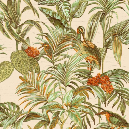 DUTCH WALLCOVERINGS Bird-of-Paradise wallpaper green by DUTCH WALLCOVERINGS, Painted paper - Ref: Foro24-430612, Price: 38,91...