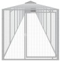 Chicken coop and corral light gray galvanized steel 117x1221x123 cm by vidaXL, Cages and habitats for small animals - Ref: Fo...