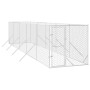 Outdoor kennel silver galvanized steel 2x10x2 m by vidaXL, Dog kennels and fences - Ref: Foro24-3190453, Price: 396,99 €, Dis...