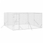 Outdoor kennel silver galvanized steel 4x4x2 m by vidaXL, Dog kennels and fences - Ref: Foro24-3190455, Price: 272,99 €, Disc...