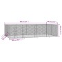 Outdoor-Zwinger aus silberverzinktem Stahl 8x4x2 m von vidaXL, Hundehütten und Zäune - Ref: Foro24-3190463, Preis: 419,43 €, ...