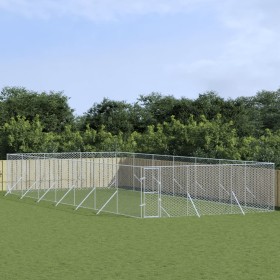 Outdoor kennel silver galvanized steel 6x14x2 m by vidaXL, Dog kennels and fences - Ref: Foro24-3190462, Price: 728,81 €, Dis...