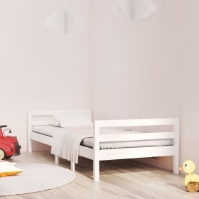 Solid white pine wood bed frame 75x190 cm by vidaXL, Beds and slatted bases - Ref: Foro24-821640, Price: 116,98 €, Discount: %