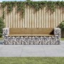 Gartenbank mit Gabionen aus imprägniertem Kiefernholz 244x71x65,5 cm von vidaXL, Gartenbänke - Ref: Foro24-3196241, Preis: 35...