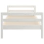 Estructura de cama madera maciza de pino blanco 75x190 cm de vidaXL, Camas y somieres - Ref: Foro24-821640, Precio: 116,98 €,...