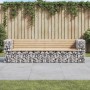 Garden bench design with gabions made of solid pine wood 244x71x65.5 cm by vidaXL, garden benches - Ref: Foro24-3196239, Pric...