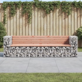 Gabion design garden bench Douglas fir wood 244x71x65.5cm by vidaXL, garden benches - Ref: Foro24-3196240, Price: 361,99 €, D...