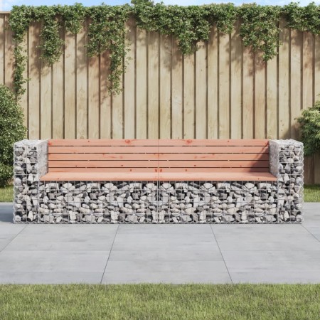 Gabion design garden bench Douglas fir wood 244x71x65.5cm by vidaXL, garden benches - Ref: Foro24-3196240, Price: 333,28 €, D...