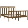 Estructura cama madera maciza marrón miel King Size 150x200 cm de vidaXL, Camas y somieres - Ref: Foro24-3107036, Precio: 153...