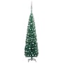 Medio árbol de Navidad artificial con LEDs y bolas verde 240 cm de vidaXL, Arboles de navidad - Ref: Foro24-3077902, Precio: ...