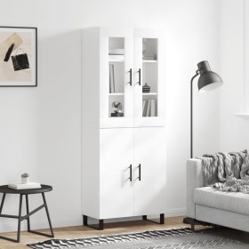 Tall white glossy plywood sideboard 69.5x34x180 cm by vidaXL, Sideboards - Ref: Foro24-3198235, Price: 197,82 €, Discount: %