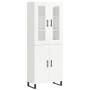 Tall white glossy plywood sideboard 69.5x34x180 cm by vidaXL, Sideboards - Ref: Foro24-3198235, Price: 197,61 €, Discount: %