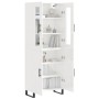 Tall white glossy plywood sideboard 69.5x34x180 cm by vidaXL, Sideboards - Ref: Foro24-3198235, Price: 197,61 €, Discount: %