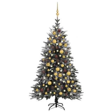 Weihnachtsbaum mit LED, Kugeln und Schnee PVC&PE 120 cm von vidaXL, Weihnachtsbäume - Ref: Foro24-3077831, Preis: 100,60 €, R...