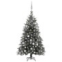 Árbol de Navidad con LED, nieve y bolas PVC&PE verde 120 cm de vidaXL, Arboles de navidad - Ref: Foro24-3077927, Precio: 92,0...