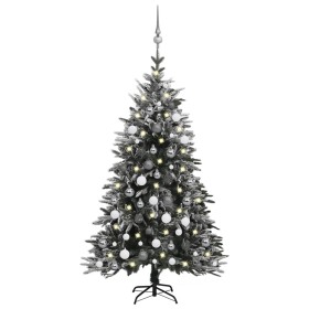 Árbol de Navidad con LED, nieve y bolas PVC&PE verde 120 cm de vidaXL, Arboles de navidad - Ref: Foro24-3077927, Precio: 92,0...