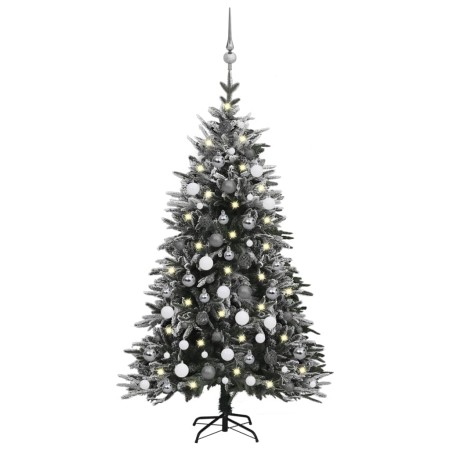 Weihnachtsbaum mit LED, Schnee und grünen PVC&PE-Kugeln 120 cm von vidaXL, Weihnachtsbäume - Ref: Foro24-3077927, Preis: 92,0...