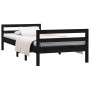 Solid black pine wood bed frame 90x190 cm by vidaXL, Beds and slatted bases - Ref: Foro24-821638, Price: 96,82 €, Discount: %