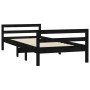 Solid black pine wood bed frame 90x190 cm by vidaXL, Beds and slatted bases - Ref: Foro24-821638, Price: 96,82 €, Discount: %