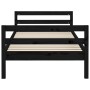 Solid black pine wood bed frame 90x190 cm by vidaXL, Beds and slatted bases - Ref: Foro24-821638, Price: 96,82 €, Discount: %