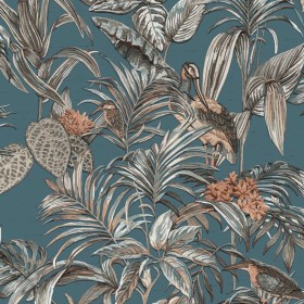 DUTCH WALLCOVERINGS Bird-of-Paradise Tapete blau von DUTCH WALLCOVERINGS, Bemaltes Papier - Ref: Foro24-430614, Preis: 40,24 ...