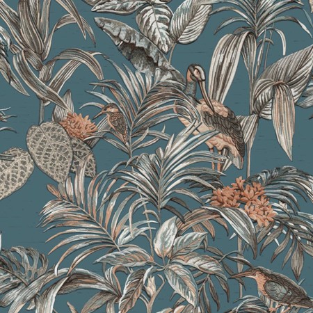 DUTCH WALLCOVERINGS Bird-of-Paradise wallpaper blue by DUTCH WALLCOVERINGS, Painted paper - Ref: Foro24-430614, Price: 40,99 ...