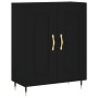 Tall black plywood sideboard 69.5x34x180 cm by vidaXL, Sideboards - Ref: Foro24-3195772, Price: 140,47 €, Discount: %