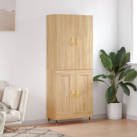 High oak-colored plywood sideboard 69.5x34x180 cm by vidaXL, Sideboards - Ref: Foro24-3195774, Price: 148,99 €, Discount: %