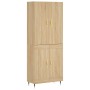 High oak-colored plywood sideboard 69.5x34x180 cm by vidaXL, Sideboards - Ref: Foro24-3195774, Price: 148,50 €, Discount: %