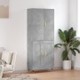 Aparador alto madera contrachapada gris hormigón 69,5x34x180 cm de vidaXL, Aparadores - Ref: Foro24-3195775, Precio: 134,84 €...