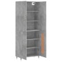 Aparador alto madera contrachapada gris hormigón 69,5x34x180 cm de vidaXL, Aparadores - Ref: Foro24-3195775, Precio: 134,84 €...