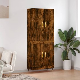 Tall smoked oak plywood sideboard 69.5x34x180 cm by vidaXL, Sideboards - Ref: Foro24-3195776, Price: 145,99 €, Discount: %