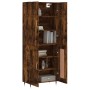 Aparador alto madera contrachapada roble ahumado 69,5x34x180 cm de vidaXL, Aparadores - Ref: Foro24-3195776, Precio: 145,99 €...