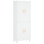 Aparador alto madera contrachapada blanco 69,5x34x180 cm de vidaXL, Aparadores - Ref: Foro24-3195779, Precio: 155,73 €, Descu...