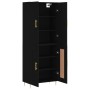 Aparador alto madera contrachapada negro 69,5x34x180 cm de vidaXL, Aparadores - Ref: Foro24-3195780, Precio: 152,84 €, Descue...