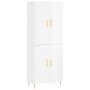 Tall white glossy plywood sideboard 69.5x34x180 cm by vidaXL, Sideboards - Ref: Foro24-3195781, Price: 151,84 €, Discount: %