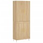 Aparador alto madera contrachapada color roble 69,5x34x180 cm de vidaXL, Aparadores - Ref: Foro24-3195782, Precio: 149,19 €, ...