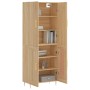 Aparador alto madera contrachapada color roble 69,5x34x180 cm de vidaXL, Aparadores - Ref: Foro24-3195782, Precio: 149,19 €, ...