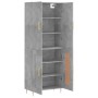 Aparador alto madera contrachapada gris hormigón 69,5x34x180 cm de vidaXL, Aparadores - Ref: Foro24-3195783, Precio: 148,50 €...