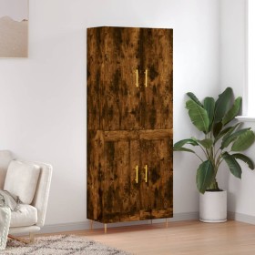 Aparador alto madera contrachapada roble ahumado 69,5x34x180 cm de vidaXL, Aparadores - Ref: Foro24-3195784, Precio: 133,99 €...