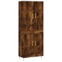 Aparador alto madera contrachapada roble ahumado 69,5x34x180 cm de vidaXL, Aparadores - Ref: Foro24-3195784, Precio: 133,55 €...