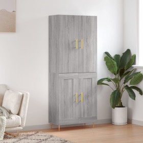 Aparador alto madera contrachapada gris sonoma 69,5x34x180 cm de vidaXL, Aparadores - Ref: Foro24-3195785, Precio: 145,99 €, ...