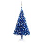 Árbol de Navidad preiluminado con luces y bolas azul 180 cm de vidaXL, Arboles de navidad - Ref: Foro24-3077595, Precio: 80,7...