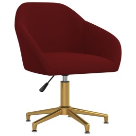 Red Wine Velvet Swivel Dining Chair by vidaXL, dining chairs - Ref: Foro24-330594, Price: 100,99 €, Discount: %