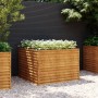 Jardinera de acero corten 100x100x69 cm de vidaXL, Maceteros y jardineras - Ref: Foro24-152002, Precio: 100,97 €, Descuento: %