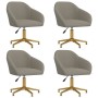 4pcs Light Gray Velvet Swivel Dining Chairs by vidaXL, dining chairs - Ref: Foro24-3089705, Price: 289,75 €, Discount: %