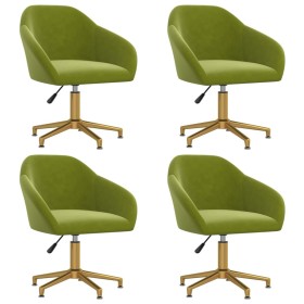 4pcs Light Green Velvet Swivel Dining Chairs by vidaXL, dining chairs - Ref: Foro24-3089708, Price: 293,99 €, Discount: %