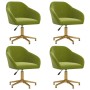 4pcs Light Green Velvet Swivel Dining Chairs by vidaXL, dining chairs - Ref: Foro24-3089708, Price: 293,99 €, Discount: %