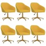 Swivel dining chairs 6 pcs yellow velvet by vidaXL, dining chairs - Ref: Foro24-3089723, Price: 439,90 €, Discount: %